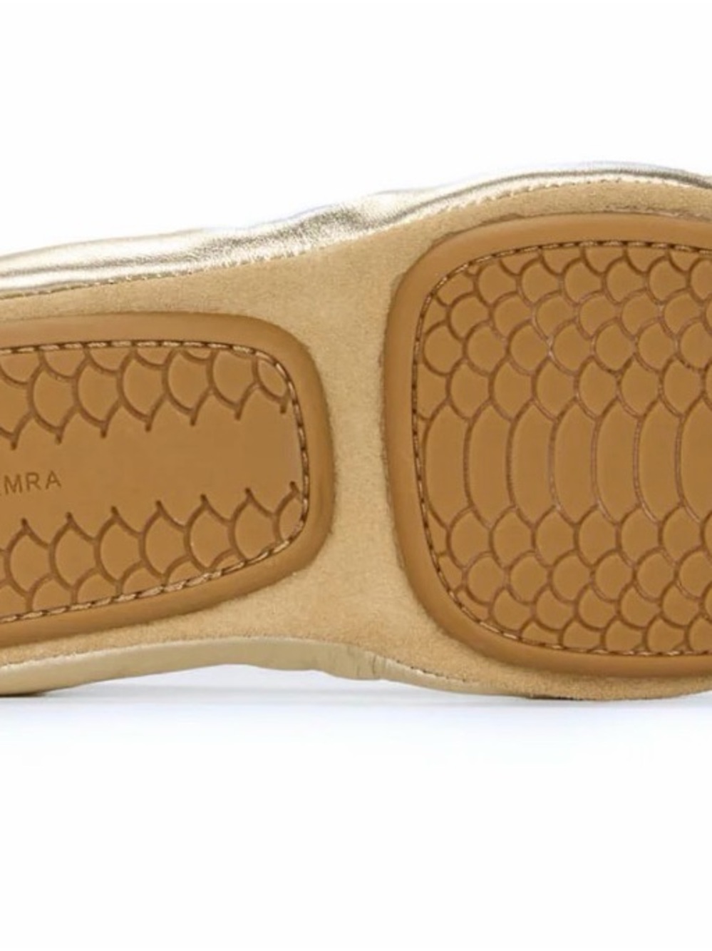 NWT brand NEW Yosi Samra Metallic Gold Leather Foldable Ballet Flats - Picture 2 of 4